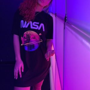 Oversized NASA T-Shirt Dress